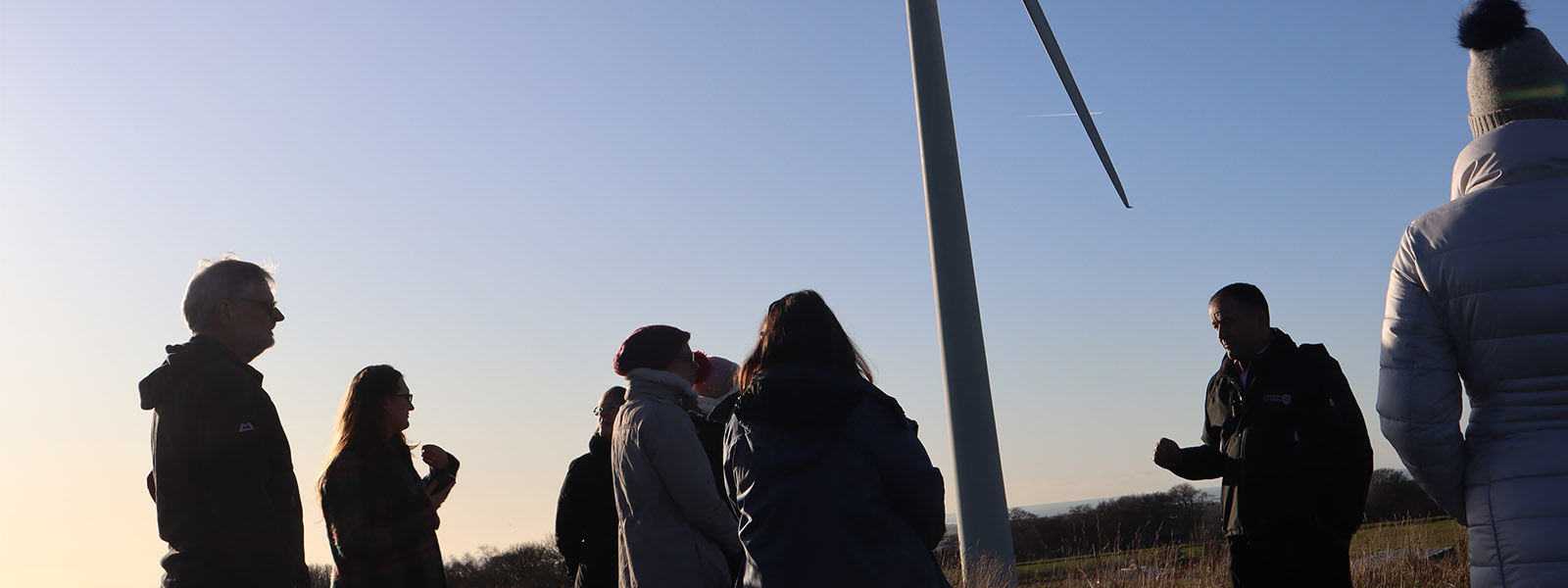 The Ƶ Manager hosting a tour of the wind turbine
